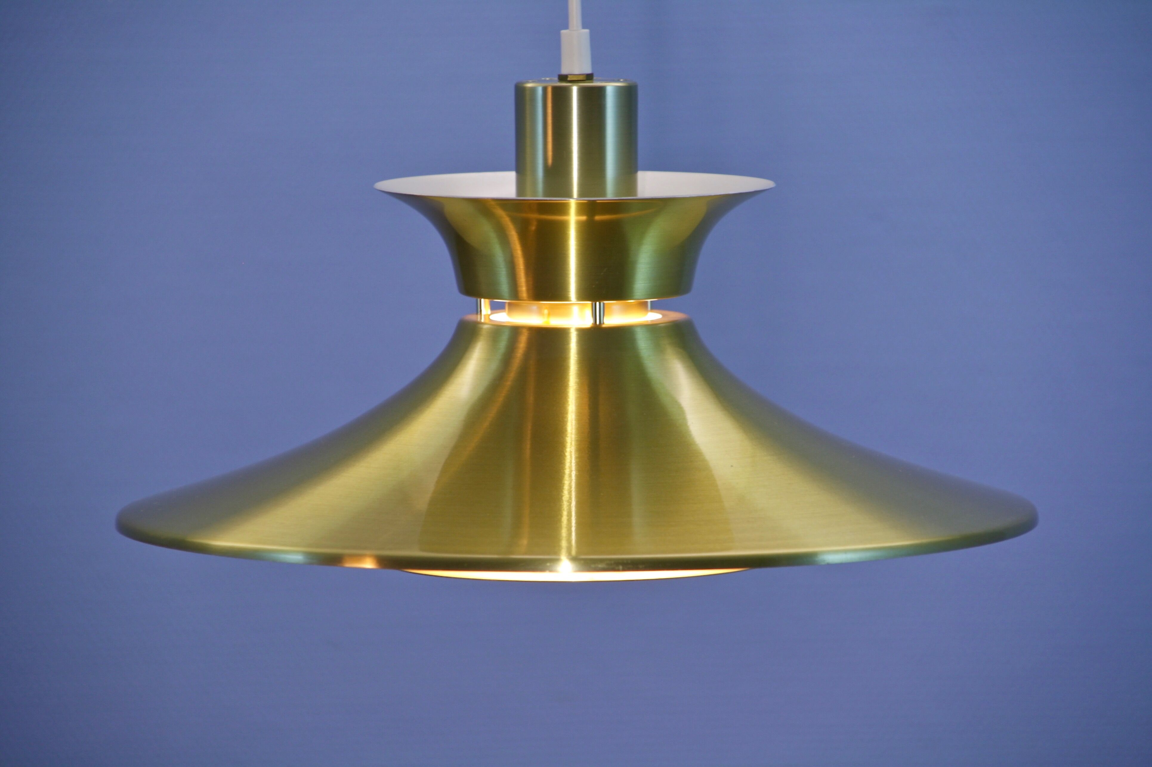Danish hanging lamp in brass, 1970s