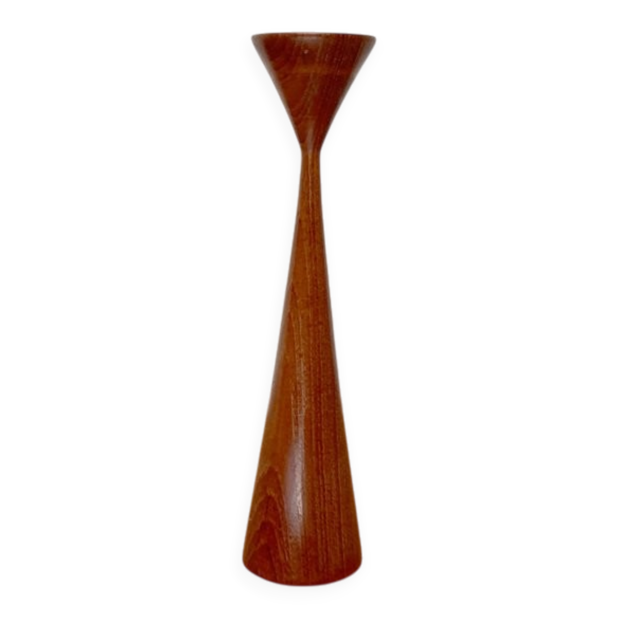 Danish teak candlestick from the mid-century, 1960s.