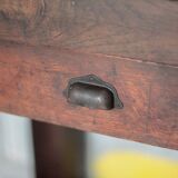 Vintage wooden sideboard, wooden kitchen furniture, furniture with drawer, storage.