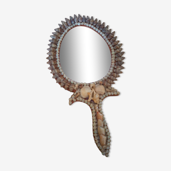 Shell hand mirror 35x19cm