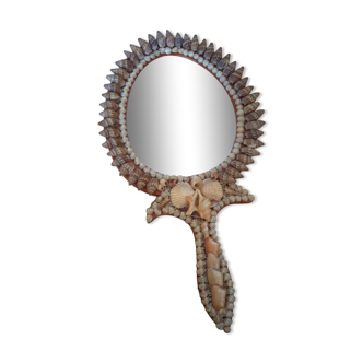 Shell hand mirror 35x19cm