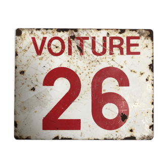 Old SNCF enamelled plate