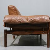 MP13 Sofa in Leather and Rosewood from Percival Lafer, 1970s