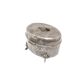 Art Deco sugar bowl, silver-plated brass, Fraget, Poland, 1920s.