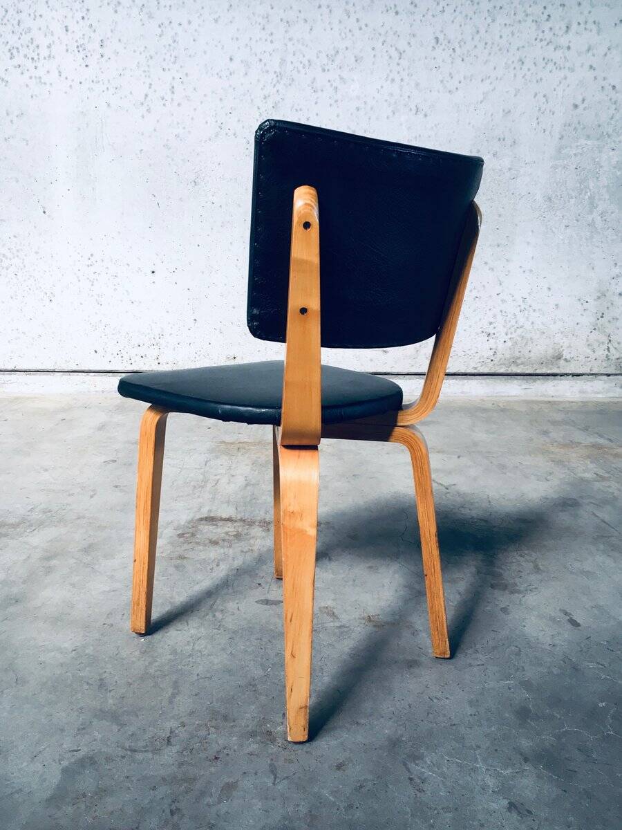 MCM Dutch Design Dining Chairs attributed to Cor Alons for Gouda Den Boer, 1950s, Set of 6