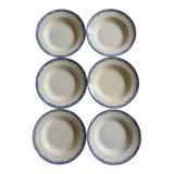 Set of 6 Fontanges Sarreguemines soup plates