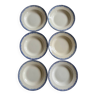 Set of 6 Fontanges Sarreguemines soup plates