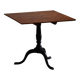Antique handcrafted square table with drop leaves made of burl wood, Swedish, 19th century.