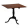 Antique handcrafted square table with drop leaves made of burl wood, Swedish, 19th century.