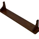 Vintage book shelf wall rack 1970s wood minimalist design