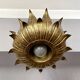 Ceiling light, Hans Kögl, sunflower model in gilded metal, 1950s.