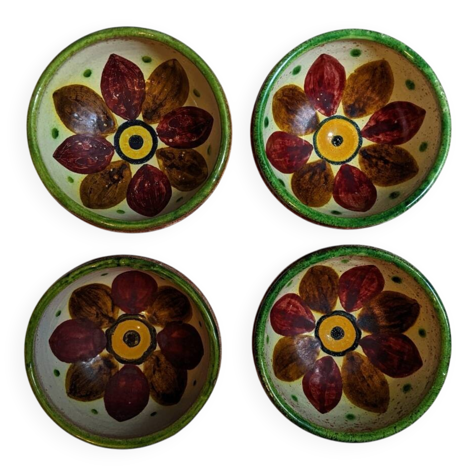 Handcrafted ceramic bowls bohemian countryside