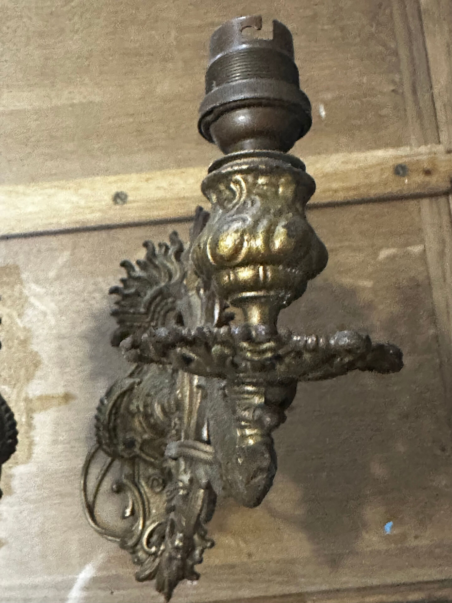 Pair of naturalistic wall sconces with fish circa 1900