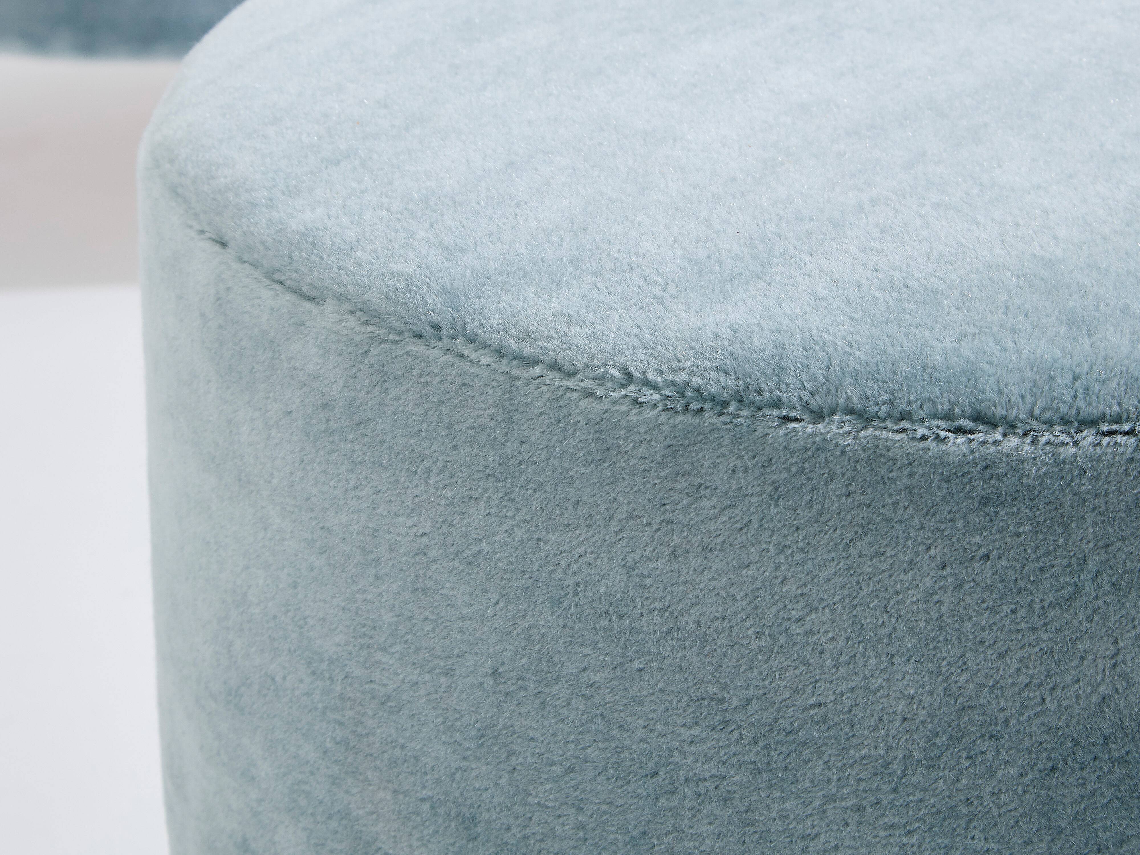Pair of Garouste & Bonetti Koala pouffes in mohair velvet 1995