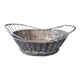 Basket, old basket in woven silver metal wire