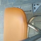 Set of 4 vintage chairs stainless steel feet 60s.