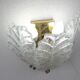 Set of 2 Taormina, Elegant Murano Wall Light Transparent Leaves, 1970