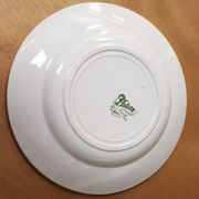 Assiette plate vintage motif feuilles de vigne