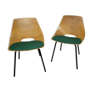 Paire de chaises tonneau