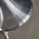 Vintage table lamp with brushed aluminium base - cylinder shade