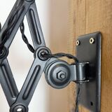 Black Industrial Bauhaus Scissor Wall Lamp from Kaiser Idell, 1930s