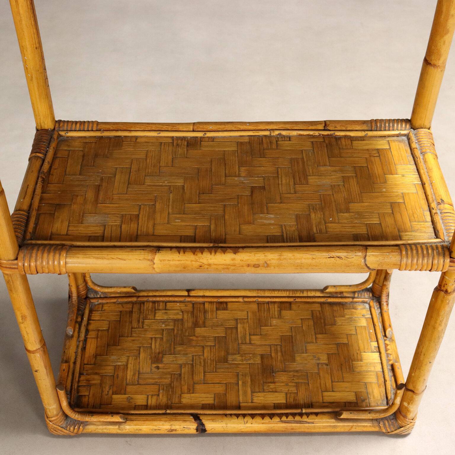 Small 1980s bamboo bookcase