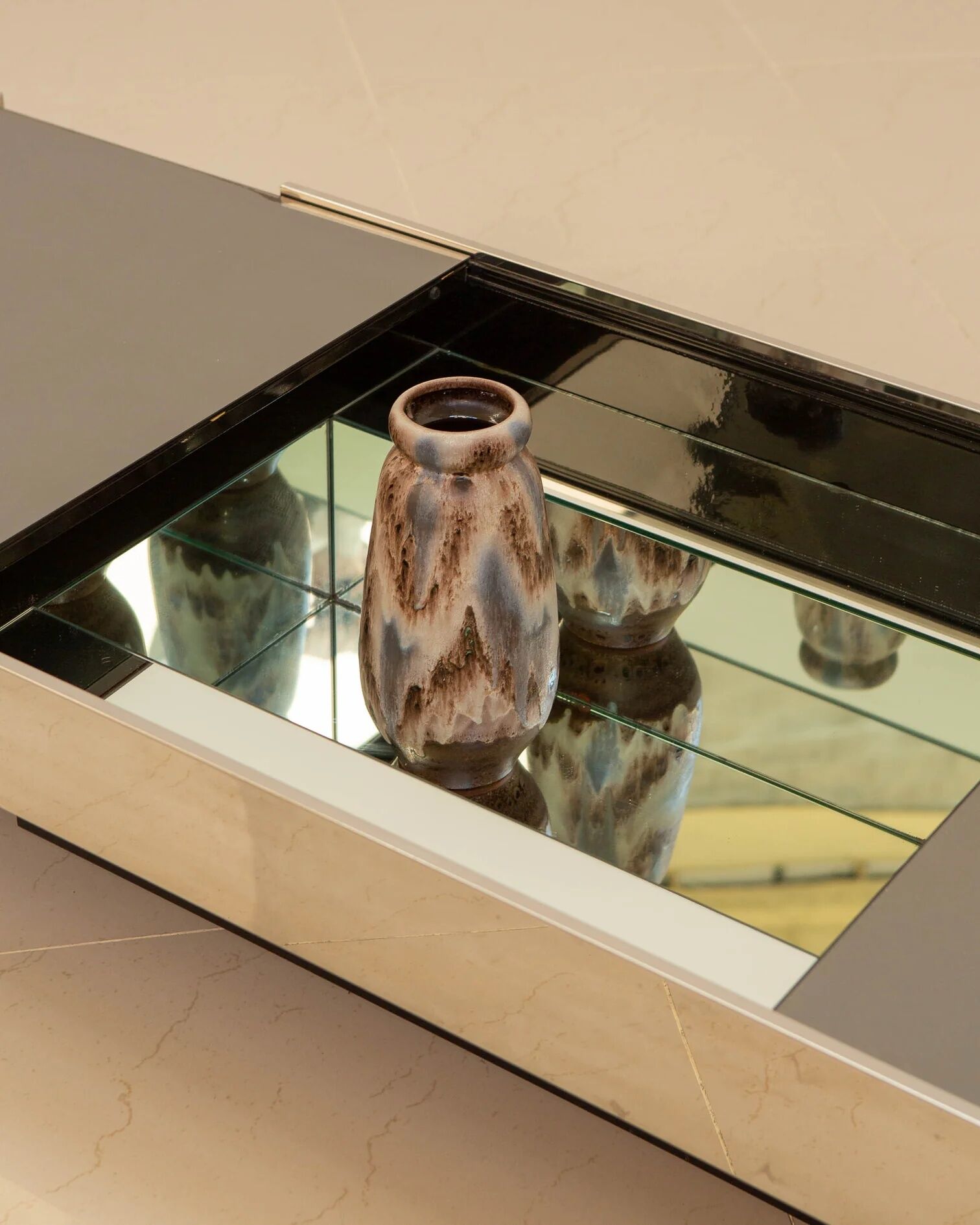 "Bar" coffee table by Willy Rizzo for Cidue 70's