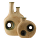 Pair of sculptural ceramic vases by Nikos Dazelidis, Greece, 1970s.