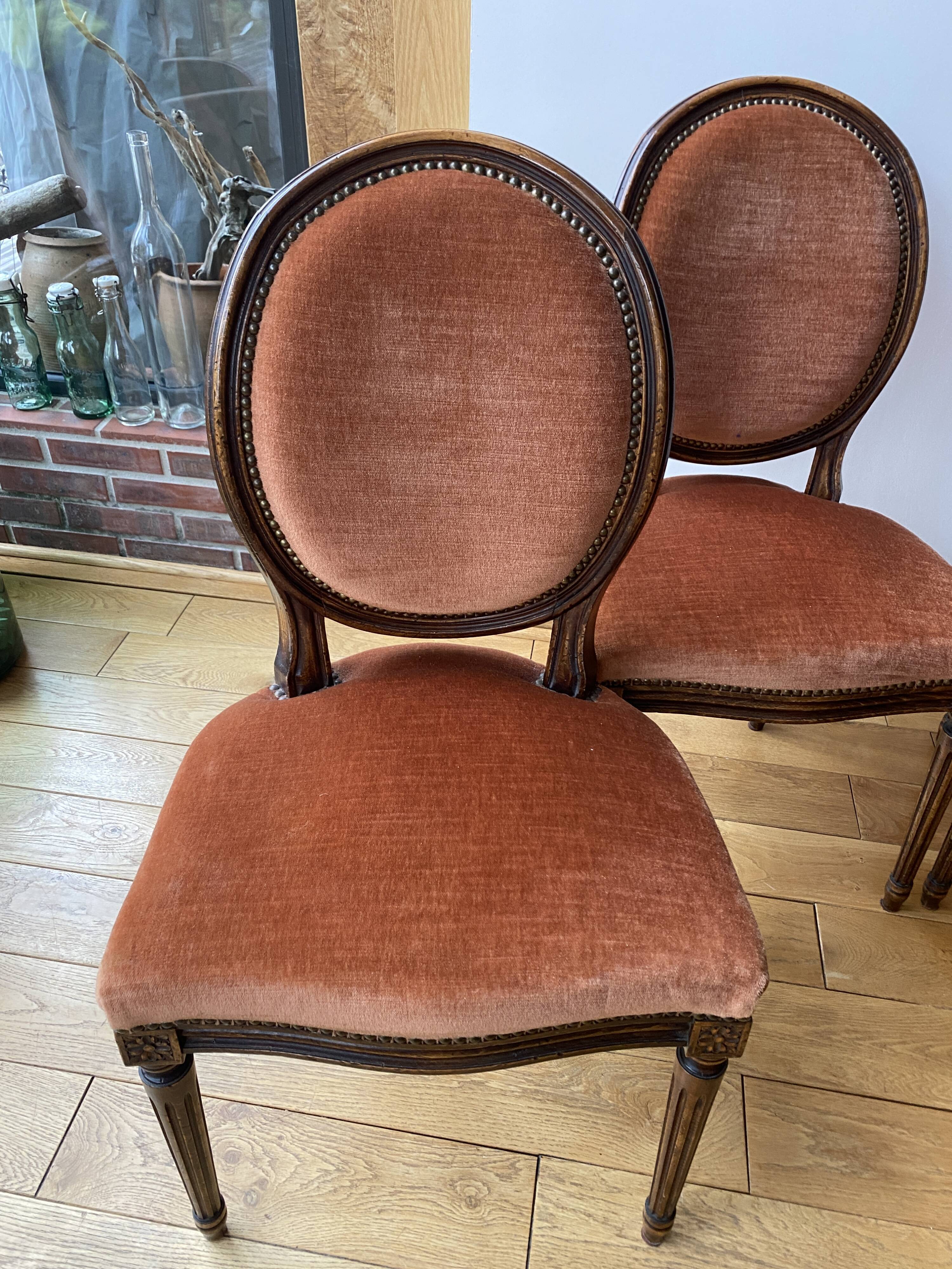Antique medallion chairs