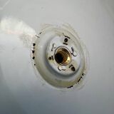 Suspension industrielle XXL en tôle émaillée noire