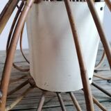 Louis Sognot style vintage rattan cage hnaging