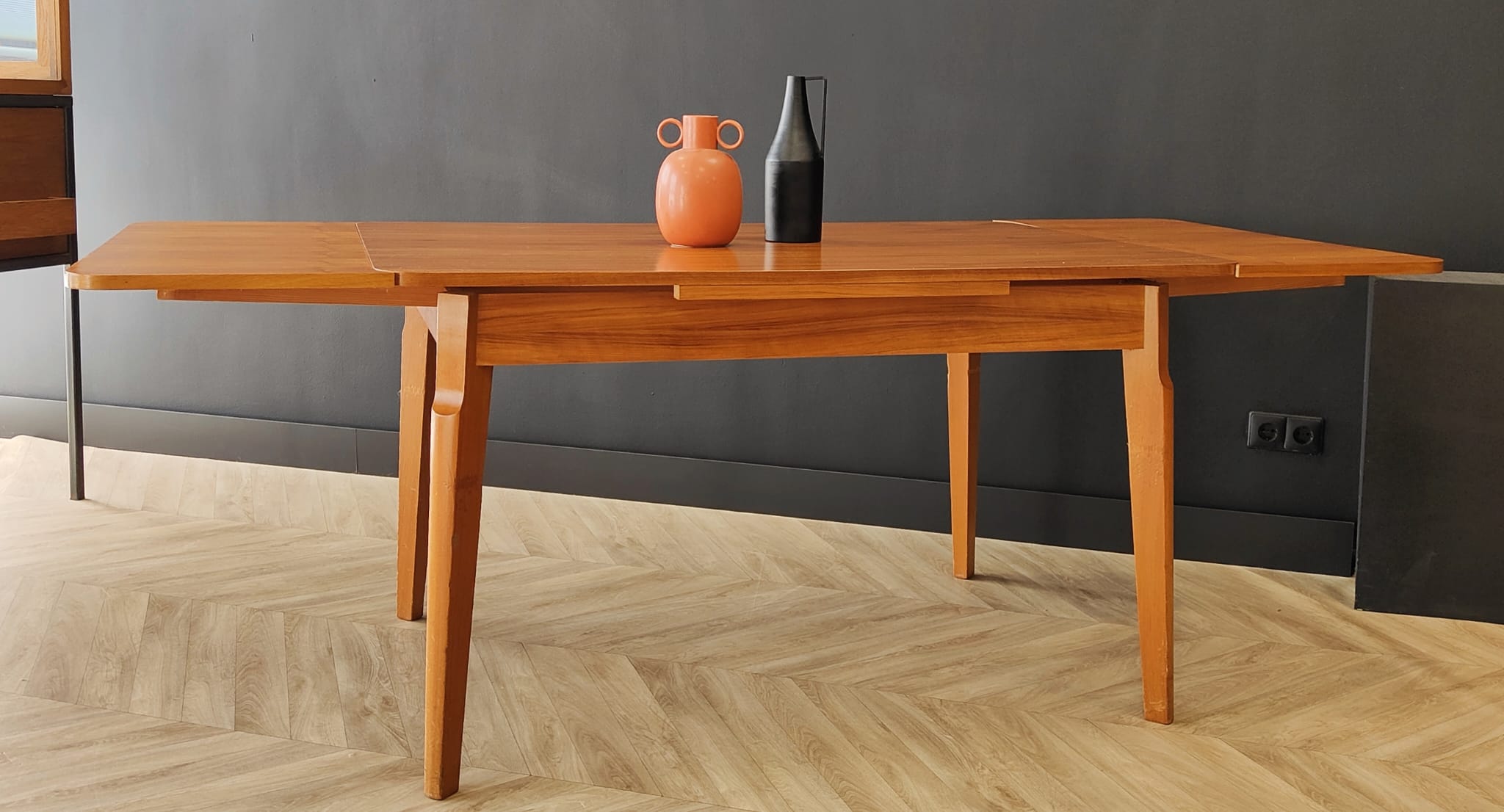 Mid century dining table vintage - extendable