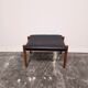Danish - Style Stool with Faux Leather – 1970s