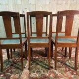 Set of 6 art deco chairs