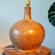 Lampe grés et laine brut, signée Alain Blanchard, 1970