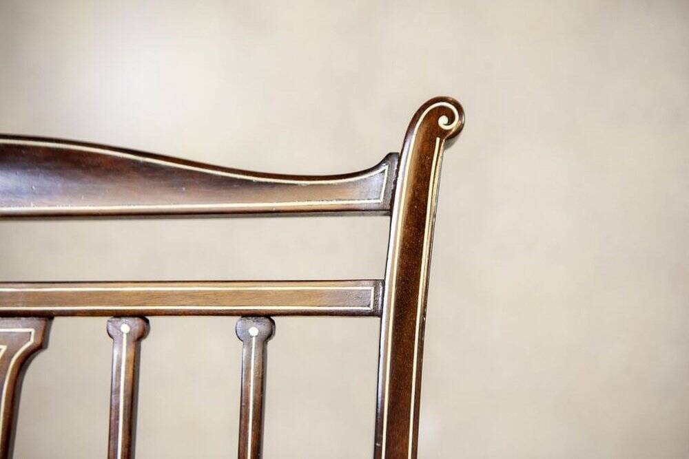 English Sheraton Style Armchairs and Chairs, Late 19th Century, Set of 4