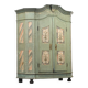 Cabinet de mariage peint d'art populaire 1849