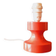60s/70s lamp in red/orange lacquered wood