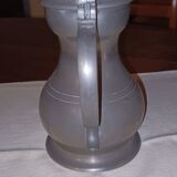 Tin pitcher with lid