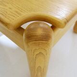 Pair of Mid Century square Pine Coffee Tables in the style of Ilmari Tapiovaara