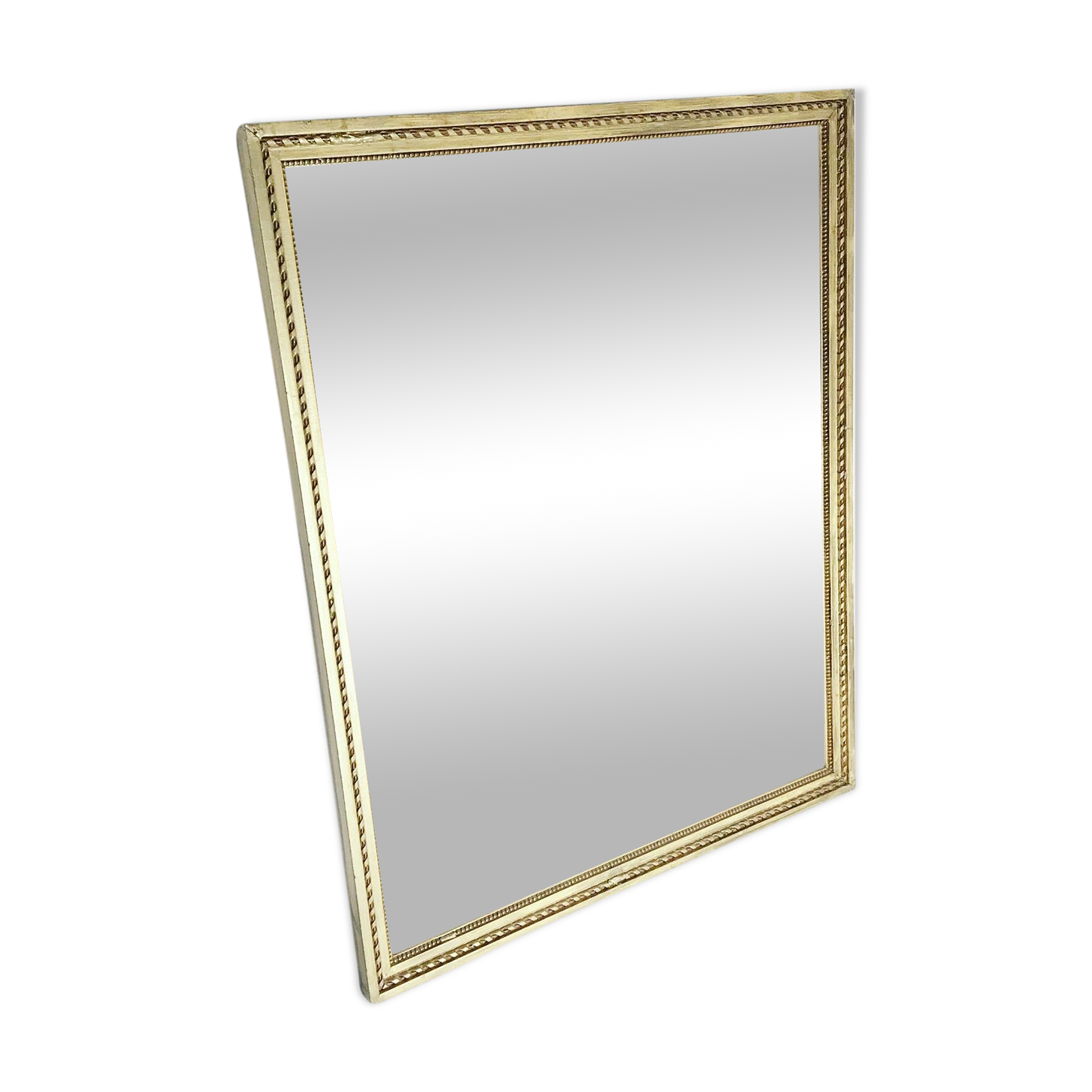 Golden rectangular mirror 43x54cm