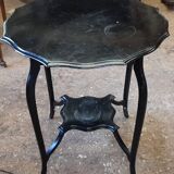small black pedestal table