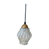 Suspension chiseled glass and brass