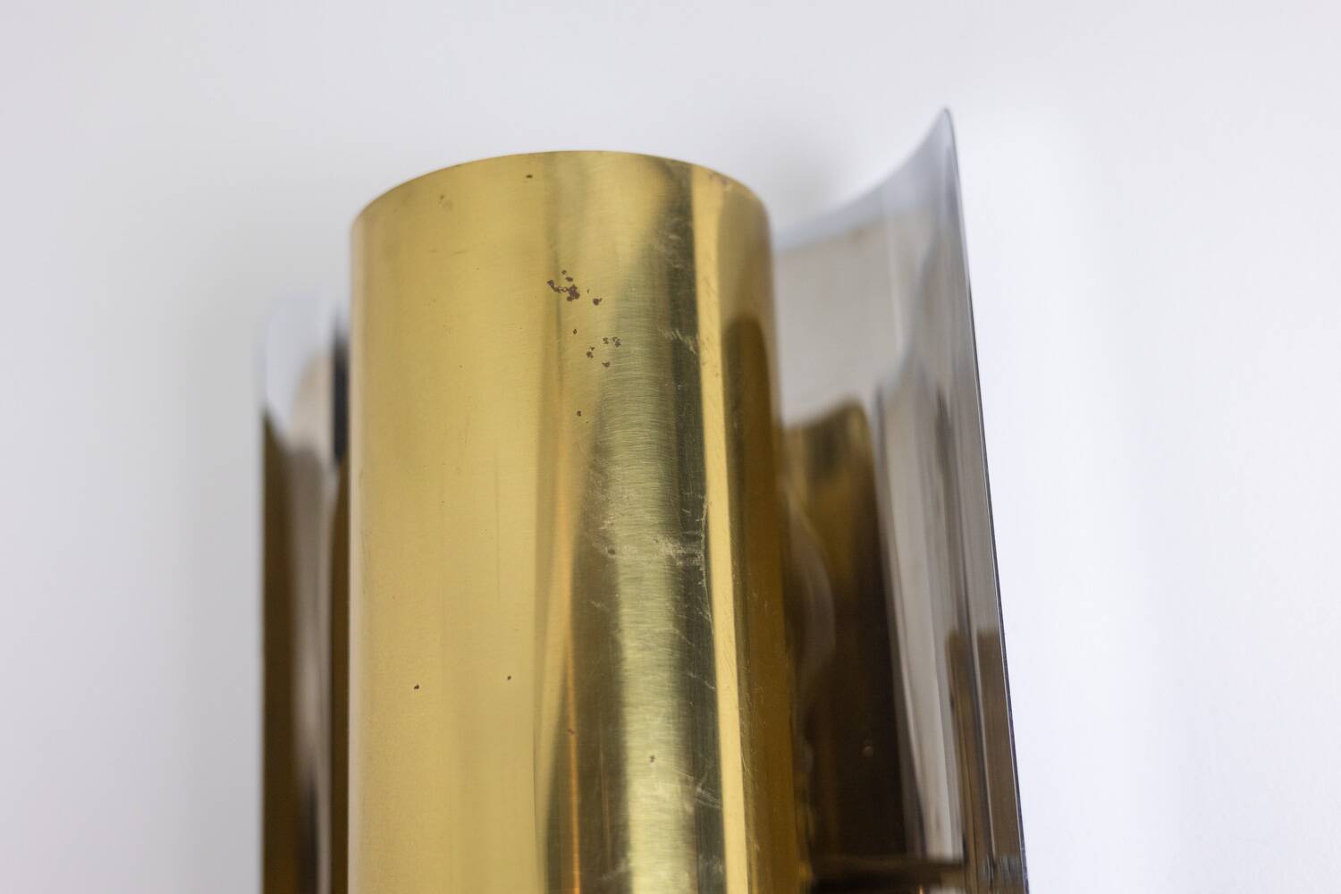 Pair of geometric shaped wall lights. 1970s.
