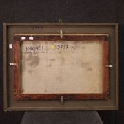 Painting oil on canvas landscape with wayfarers from the 18th century
