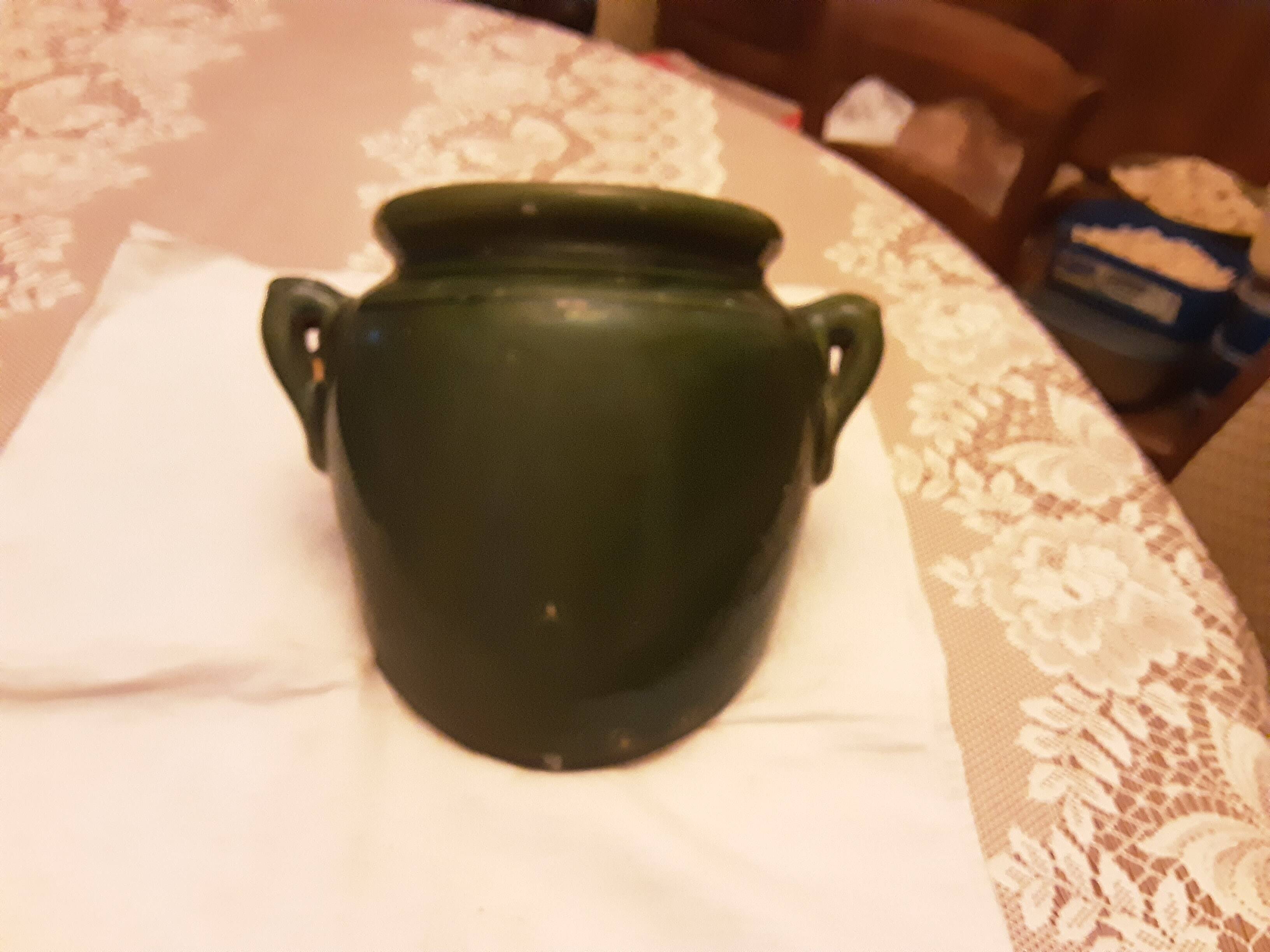 CACHE POT POTTERY DIEULEFIT DROME GREEN
