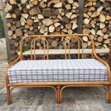 Vintage wicker bench