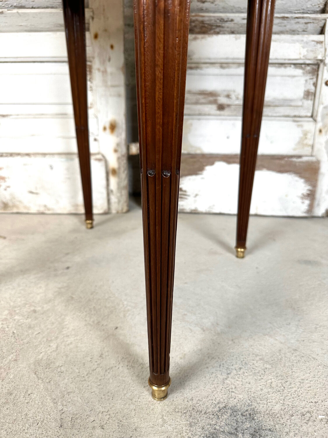 Louis XVI style mahogany hot water bottle table