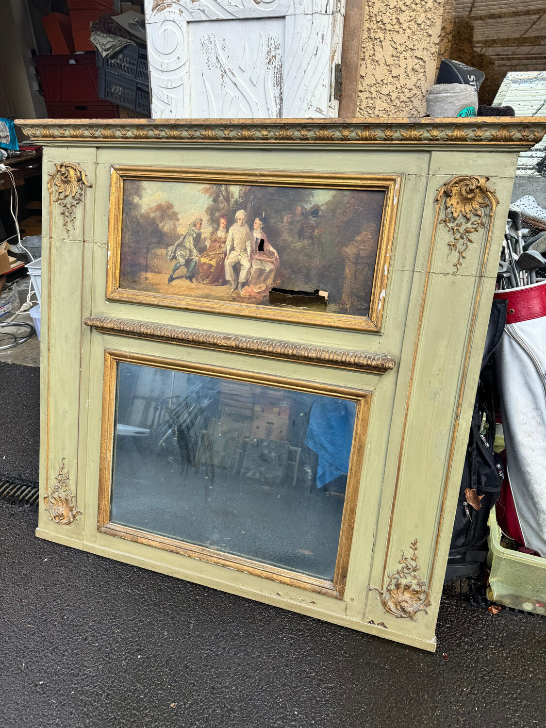 Louis XV trumeau mirror