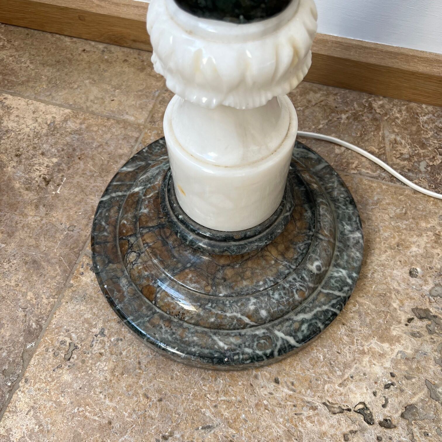 Pair of Swedish Mid-Century Marble Floor Lamps